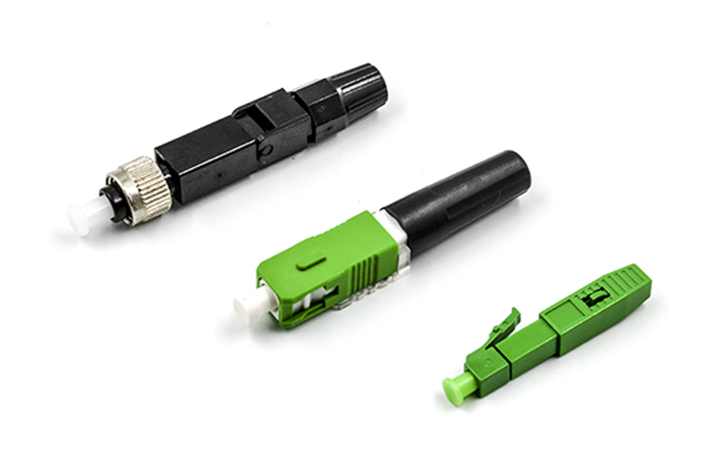 Fast optical fiber connector